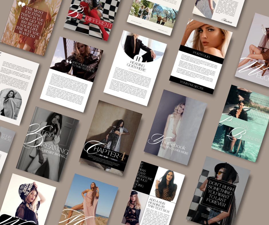 Millie Bold and Luxury Canva Template Design Ebook Workbook with MRR Resell