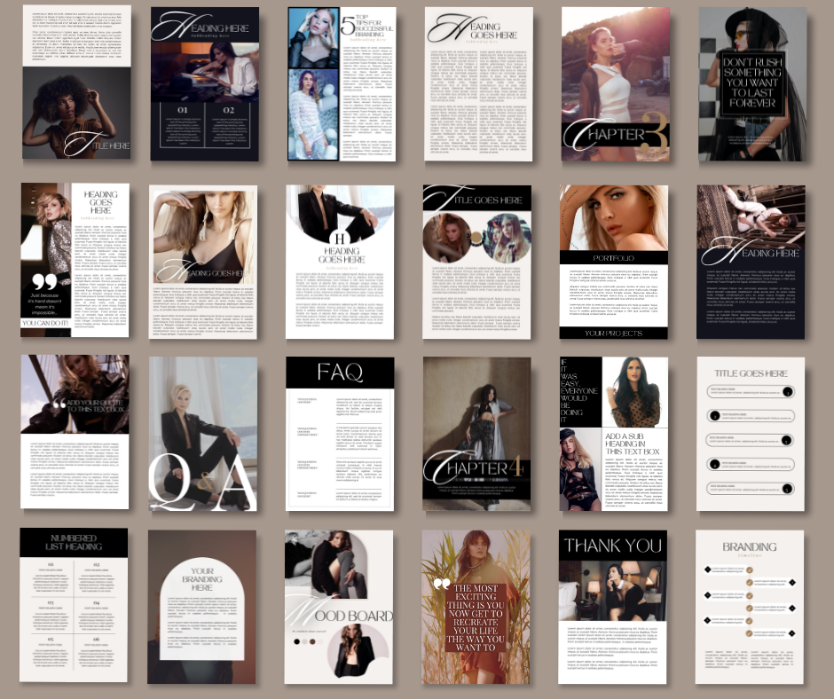 Millie Bold and Luxury Canva Template Design Ebook Workbook with MRR Resell
