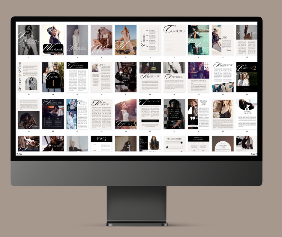 Millie Bold and Luxury Canva Template Design Ebook Workbook with MRR Resell