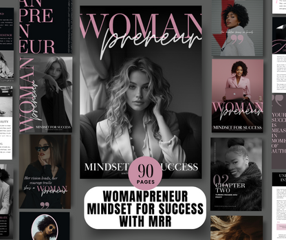 Womanpreneur Mindset for Success eBook | 90-Page Guide to Unlocking Your Entrepreneurial Power, Done for you ebook, PLR, MRR, Passive Income