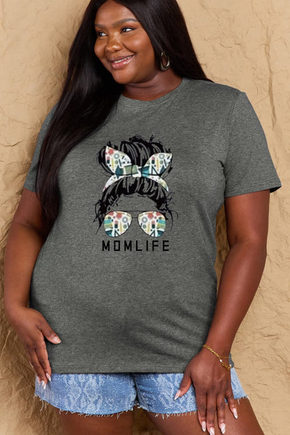 Simply Love Full Size MOM LIFE Graphic Cotton T-Shirt