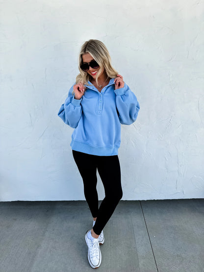 PREORDER: Laid Back Snap Button Pullover in Four Colors