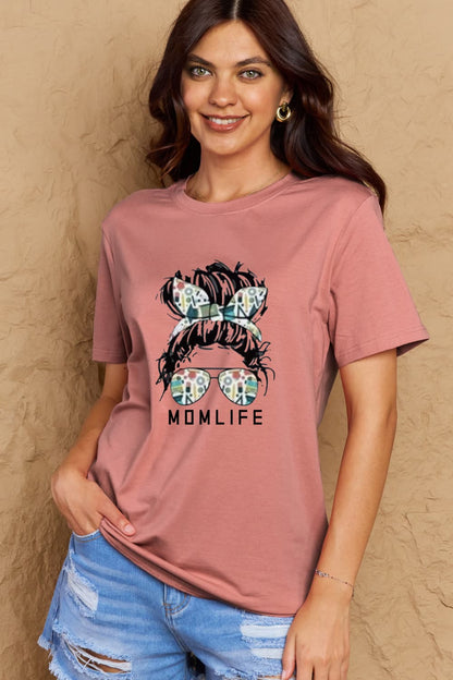 Simply Love Full Size MOM LIFE Graphic Cotton T-Shirt