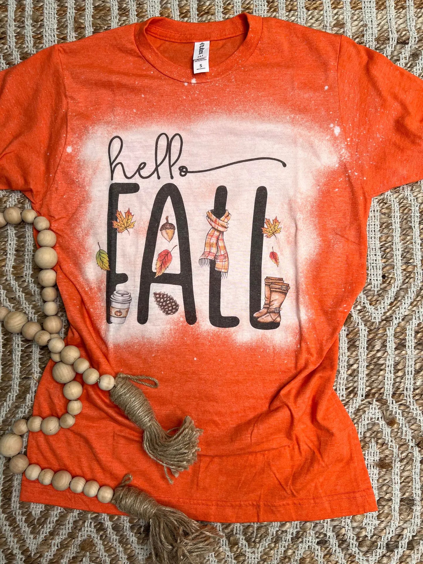 Hello Fall Bleach Tee